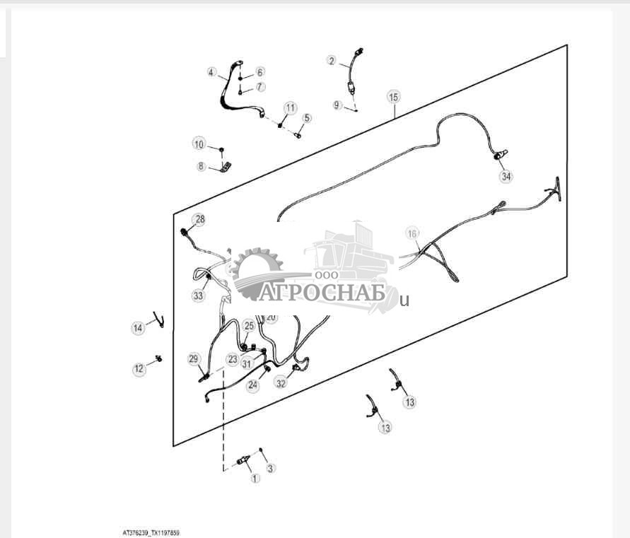 Жгут проводов трансмиссии 
